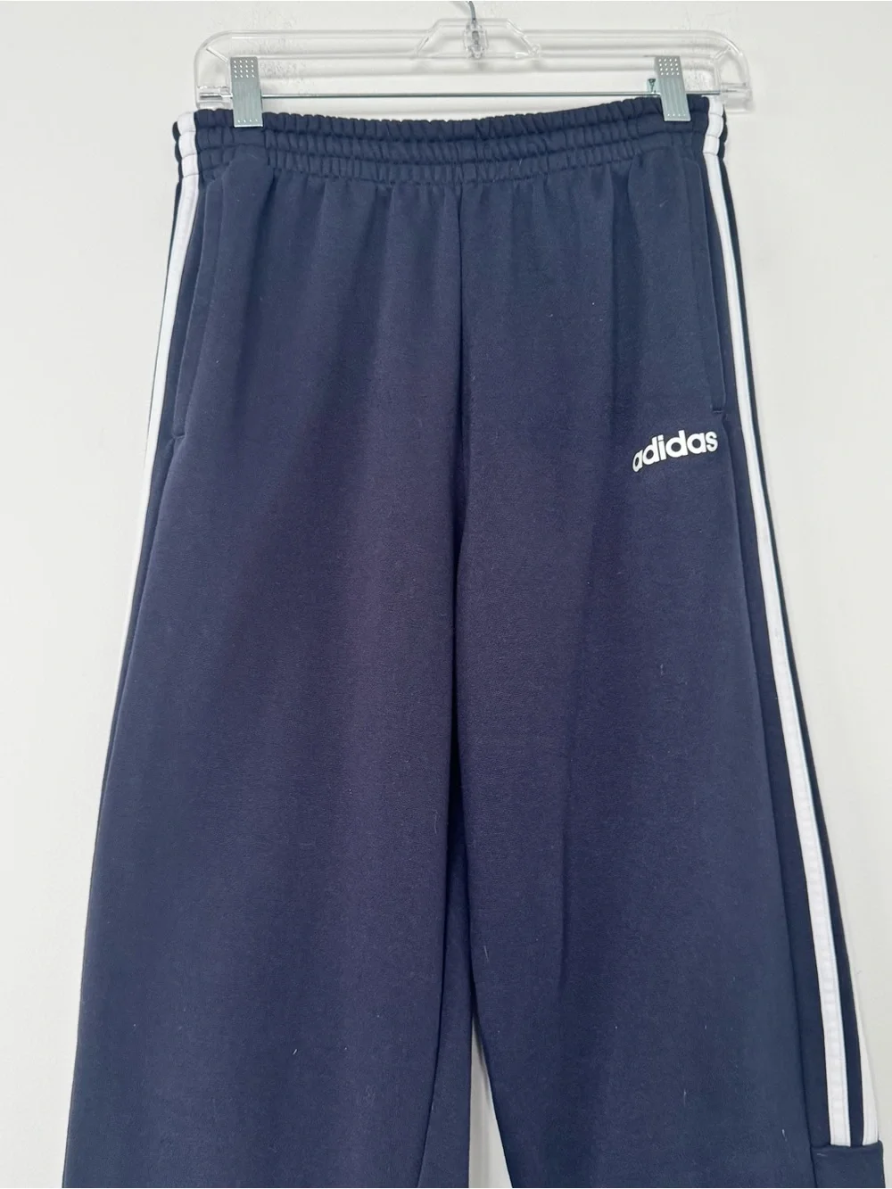 adidas Essentials 3 Stripes French Terry Tapered Joggers Men M Black FP7695